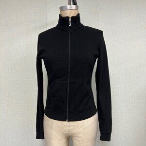 NWT Vintage 2000s Stand Collar Zip Front Black Juicy Couture Track Jacket Medium